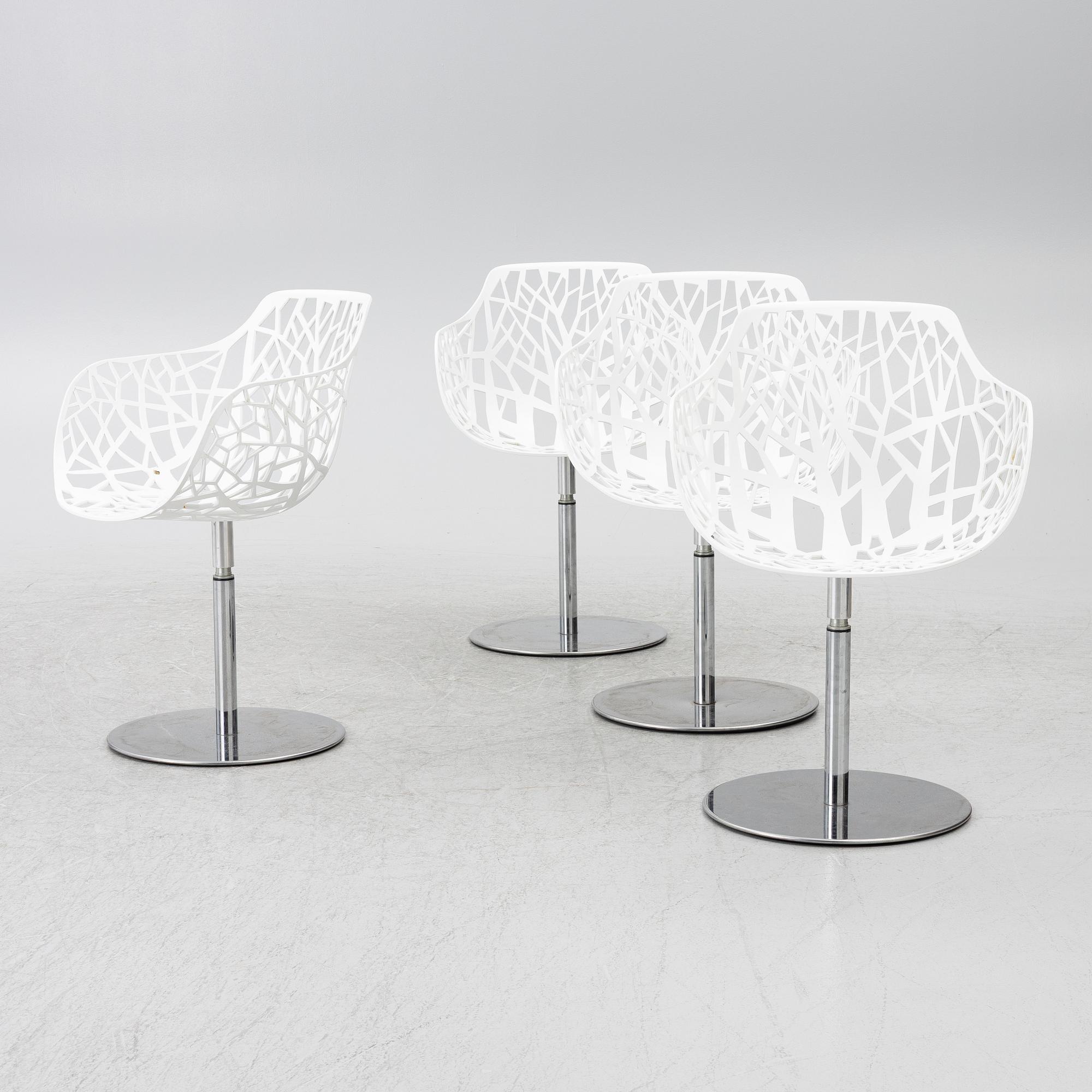 Karmstolar, fyra stycken, "Forest", Fast Design, Italien, 2000-tal.