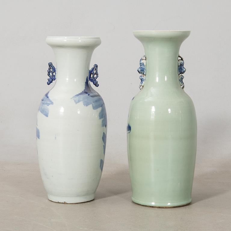 Floor vases 2 pcs China 20th century porcelain.