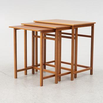 Josef Frank, three nesting tables, model 618, Svenskt Tenn, before 1985.