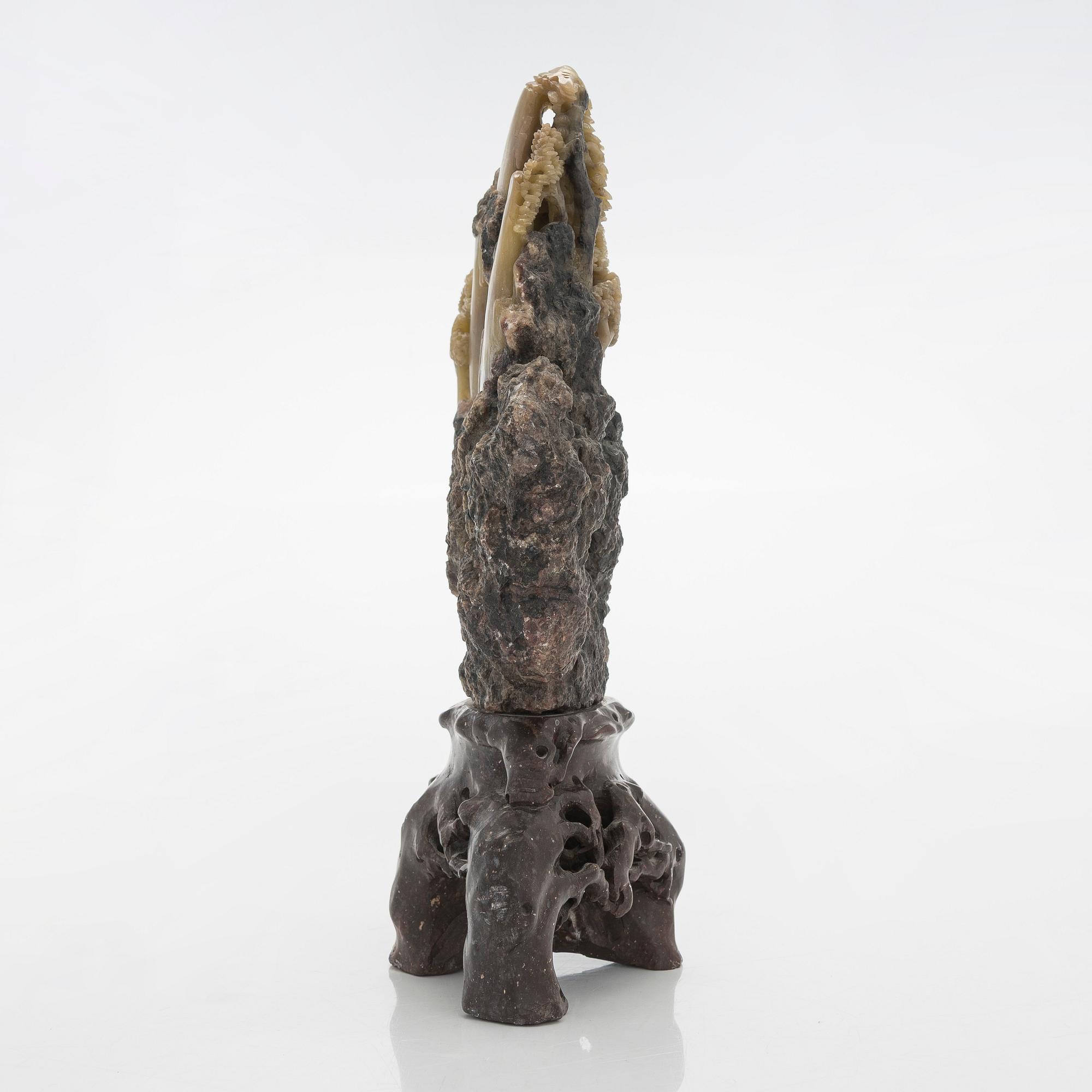 A soapstone sculpture, China, 20th century.