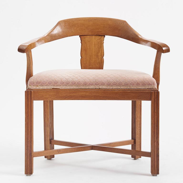 J. E. Blomqvist, a Swedish Grace writing cabinet with armchair, Uppsala, ca 1921.