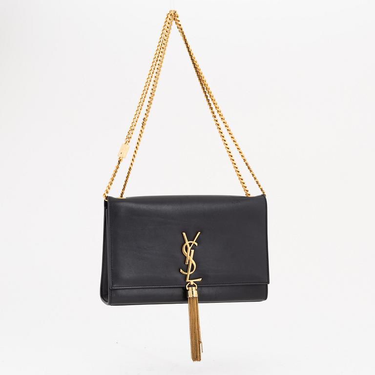 Yves Saint Laurent, a black smooth leather 'Kate' handbag.
