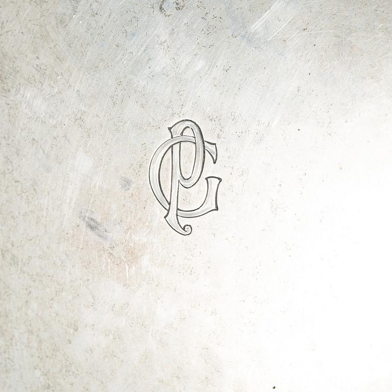 A K.Andersson silver and cut glass 'toilette set', monogrammed 'PG'. (11 pieces).