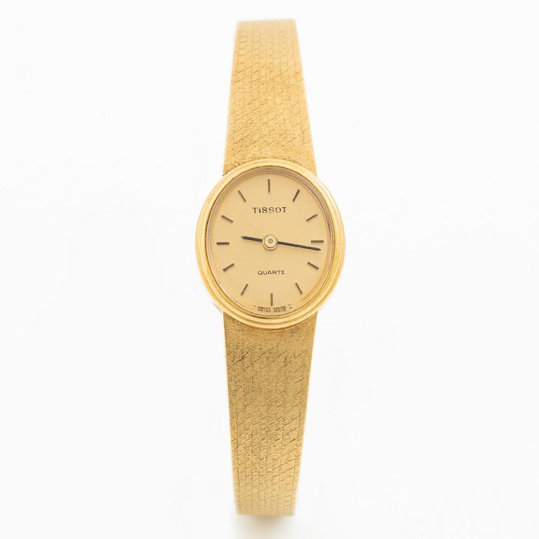 Tissot, 18K guld, armbandsur, 17,5 mm.