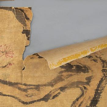 OIDENTIFIERAD KONSTNÄR, tusch och färg på papper. Qingdynastin, 1800/1900-tal.