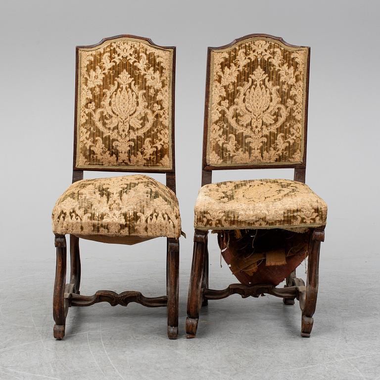 A pair of 18th century chairs.