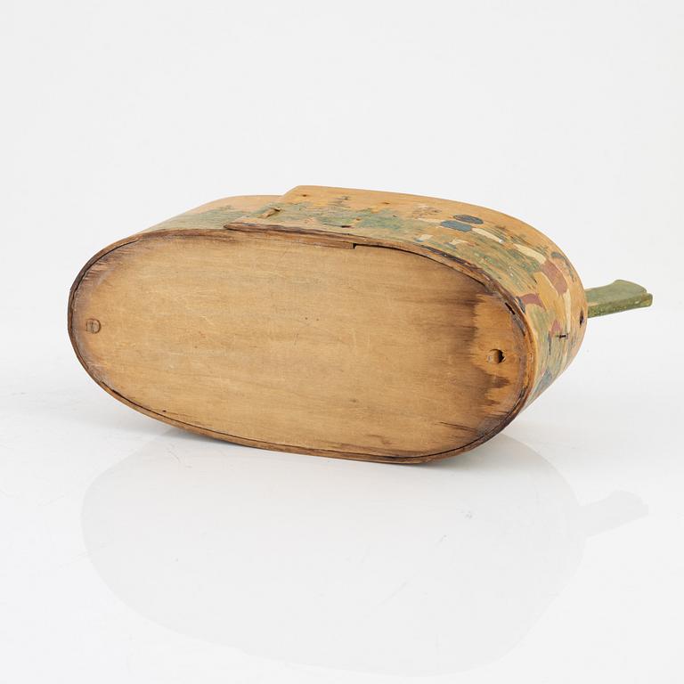 A Swedish painted box with cover, early 20th Century.