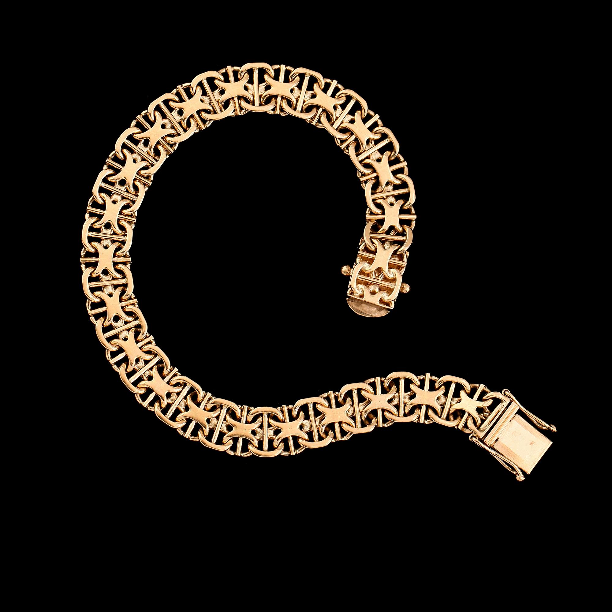 ARMBAND, 18K guld ÄSA Ädelsmycken, Stockholm 1965. Vikt ca 23 g.