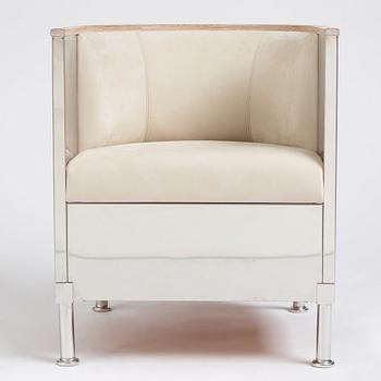 Mats Theselius, an 'Inox' armchair, ed. 12/199, for Källemo, Sweden post 2015.