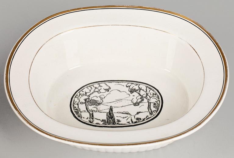 MATSERVIS, 42 delar, porslin, modell "Landskap", Wilhelm Kåge Gustavsberg.