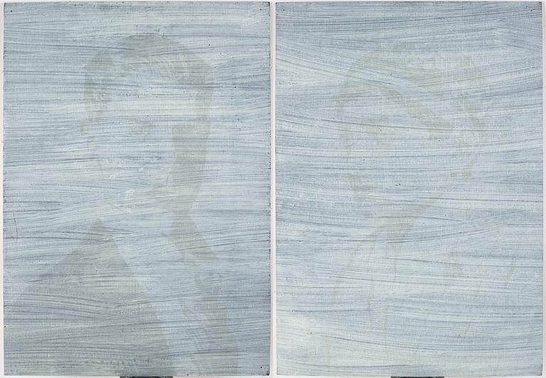 Lars Nilsson, diptych, oil on canvas/panel.