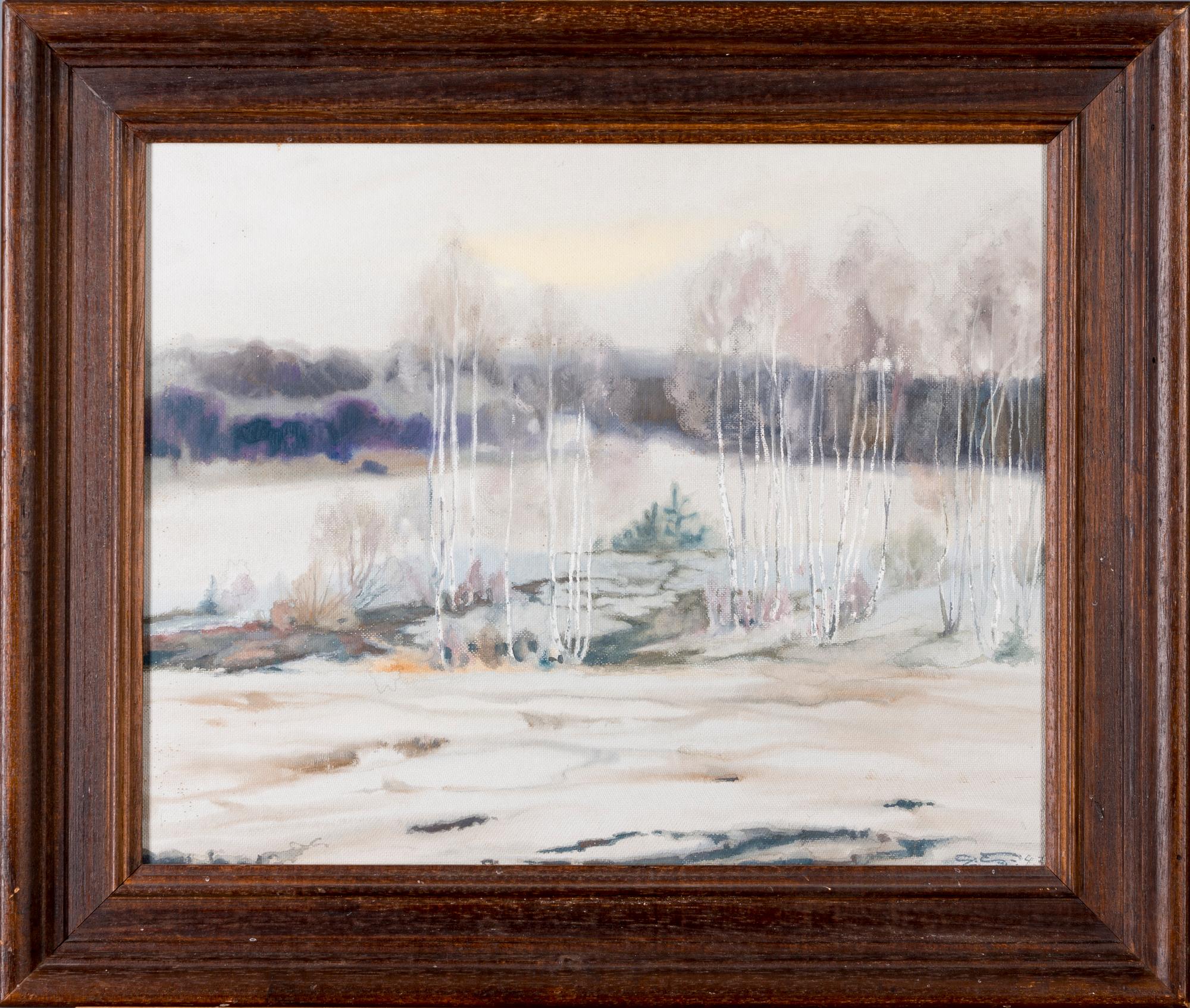 GEORG ENGESTRÖM, blandteknik på dukpannå, signerad och daterad -43.