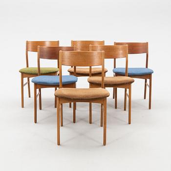 Stolar 6 st snarlika Farstrup Danmark 1960-tal.