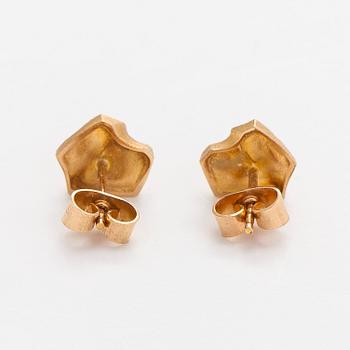 Björn Weckström, a pair of 14K gold earrings "Paio" for Lapponia.