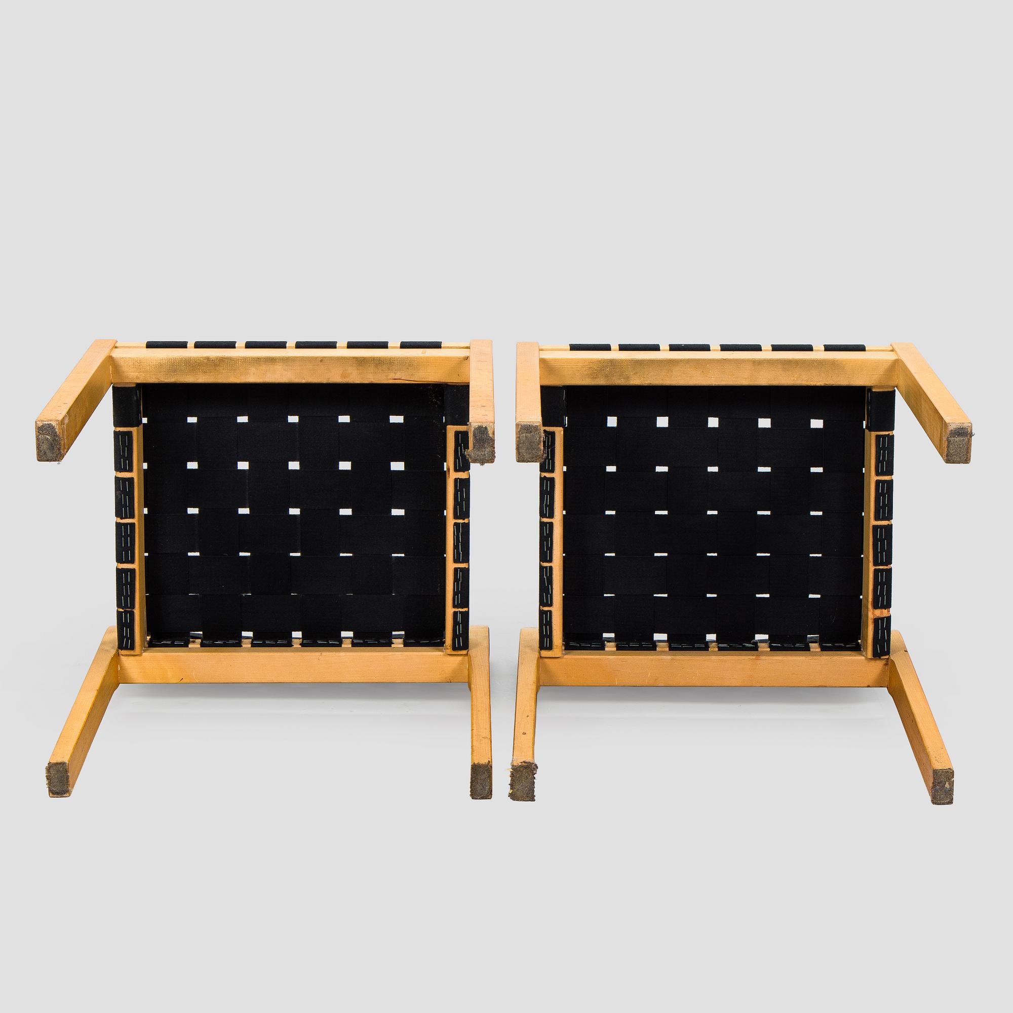 Alvar Aalto, tuolia, 6 kpl, malli 611, 1900-luvun loppu.