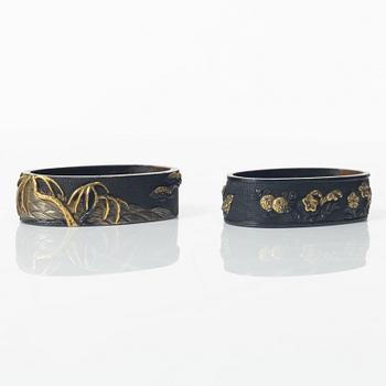 Fuchi och kashira, två par, Japan, Meji.