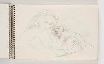 Lotte Laserstein, 10 små skissblock med teckningar.