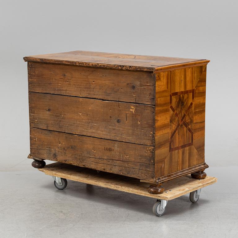 A central european late baroque chest of drawers, first part of the 18th century.