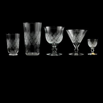 GLASSERVIS, 56 delar, Reijmyre, omkring 1900-talets mitt.