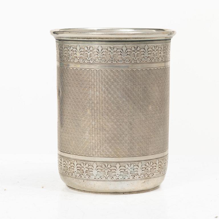 A Finnish silver beaker, mark of Otto Roland Mellin, Helsinki, 1882.