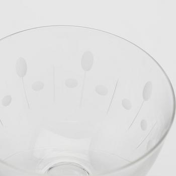Cup glass 13 pieces, AB Samuelssons Glas Kosta 1950s-60s.