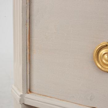 A Gustavian style chest of drawers, mid 20th century.