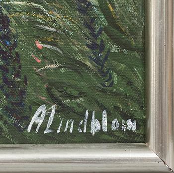 ARNOLD LINDBLOM, 3 st, olja på duk respektive pannå, sign.