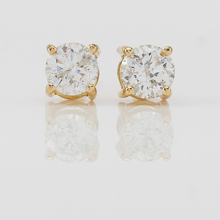 ÖRHÄNGEN, 1 par, 18K guld och diamanter tot ca 1.06 ct.