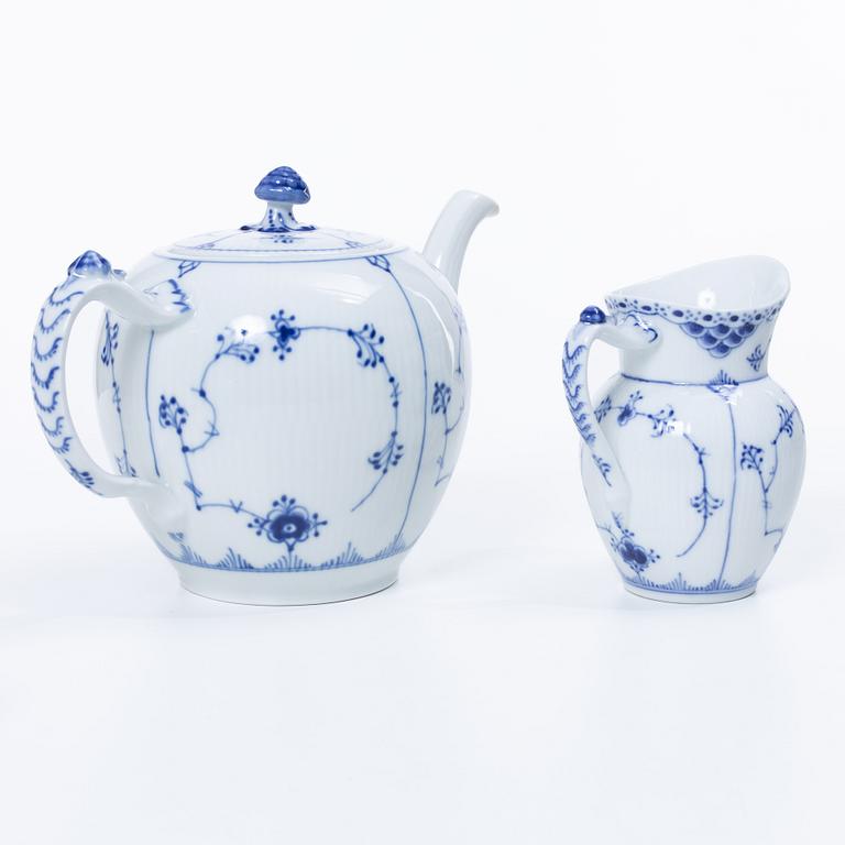 Royal Copenhagen, a 36-piece tea service, 'Blue Fluted', Denmark.