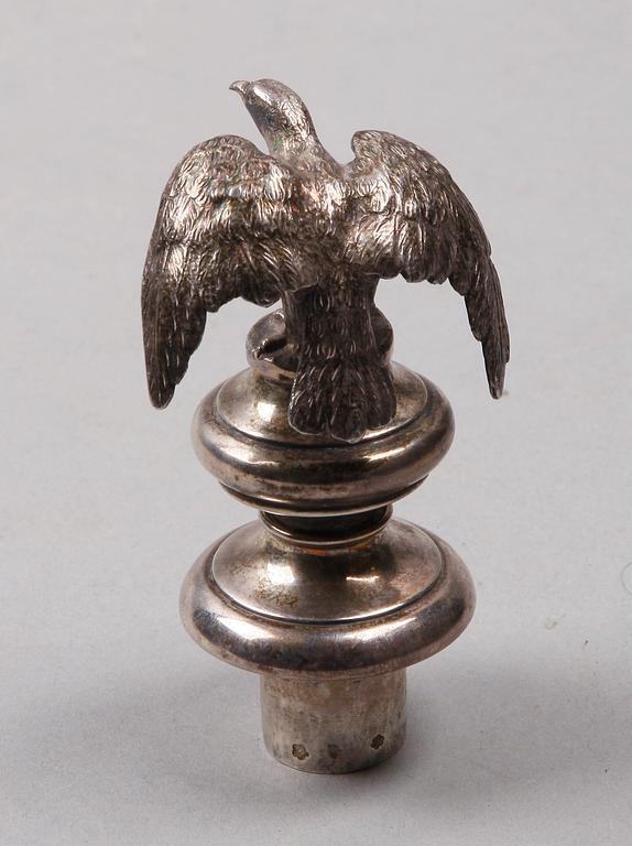 TALLRIK, 2 BÄGARE, TESIL, silver, bla Anders Bollwij, Falun, 1800-1900-tal.
