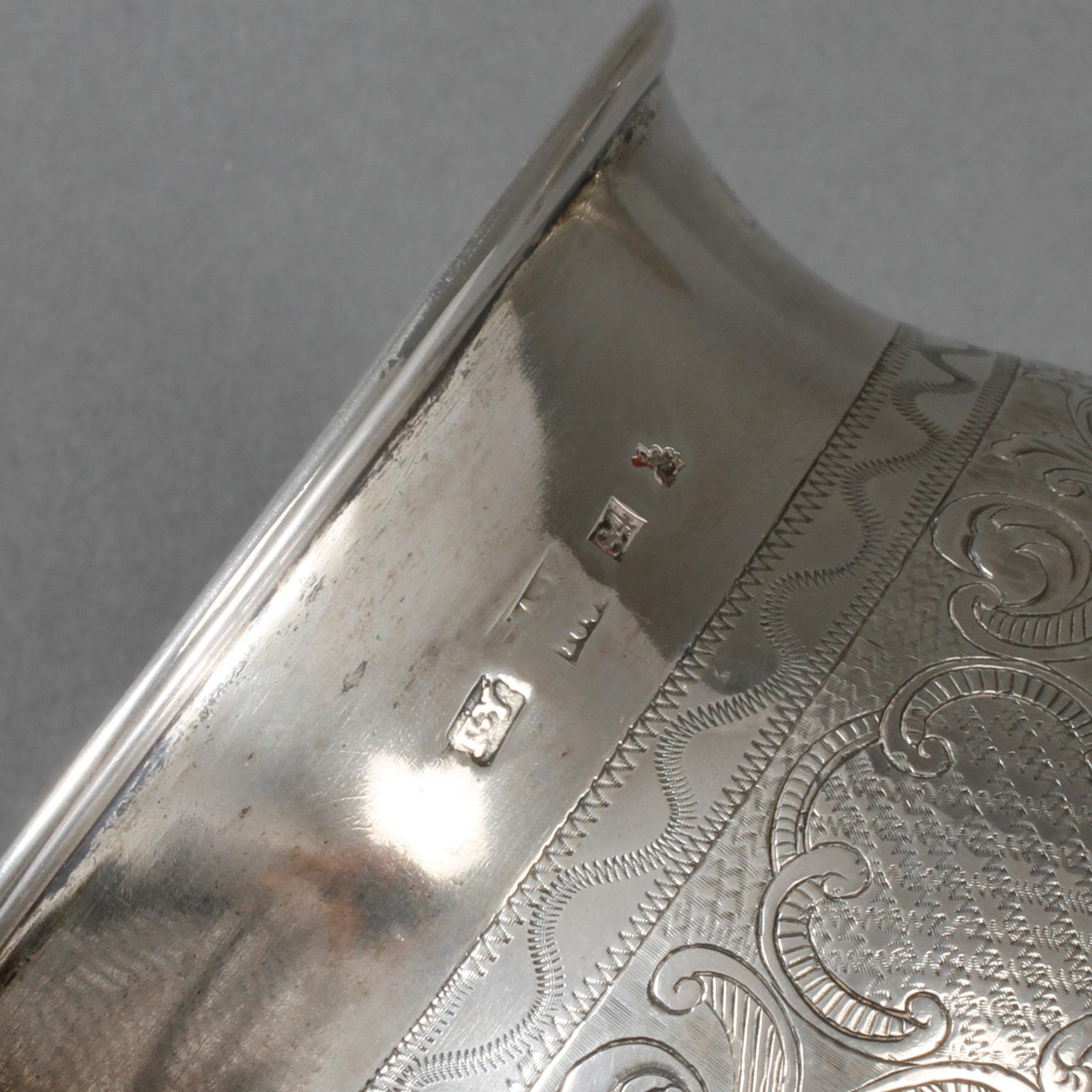 BÄGARE, silver, Moskva, 1849, vikt 322 g.