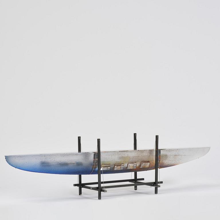 Bertil Vallien, "Sleeping Princess un-20", a unique sand cast glass sculpture, Kosta Boda, Sweden.