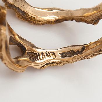 Björn Weckström, A 14K gold ring "Octobus" with cultured pearls. Lapponia 1971.