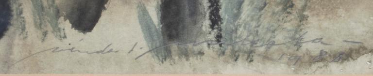 NANDOR MIKOLA, akvarell, signerad och daterad 1988.