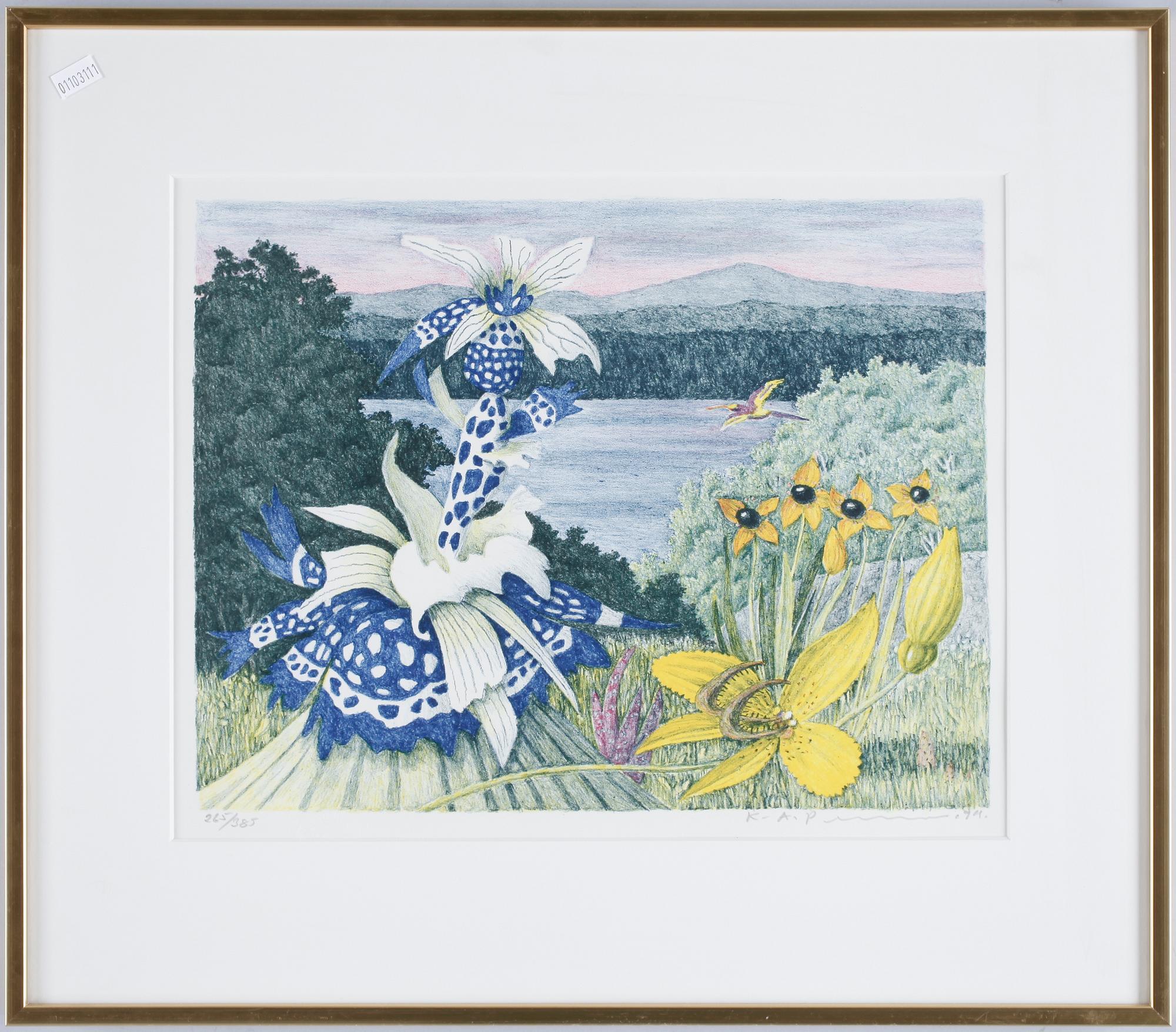 KARL AXEL PEHRSON, färglitografier, 2 st, sign o numr.