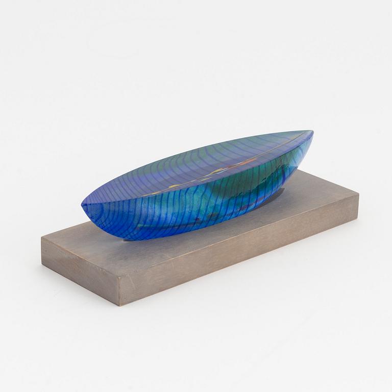 Bertil Vallien, a glass sculpture from Kosta Atelier, Sweden, signed 13/1000.