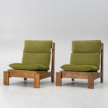 Armchairs, a pair, 1970s.