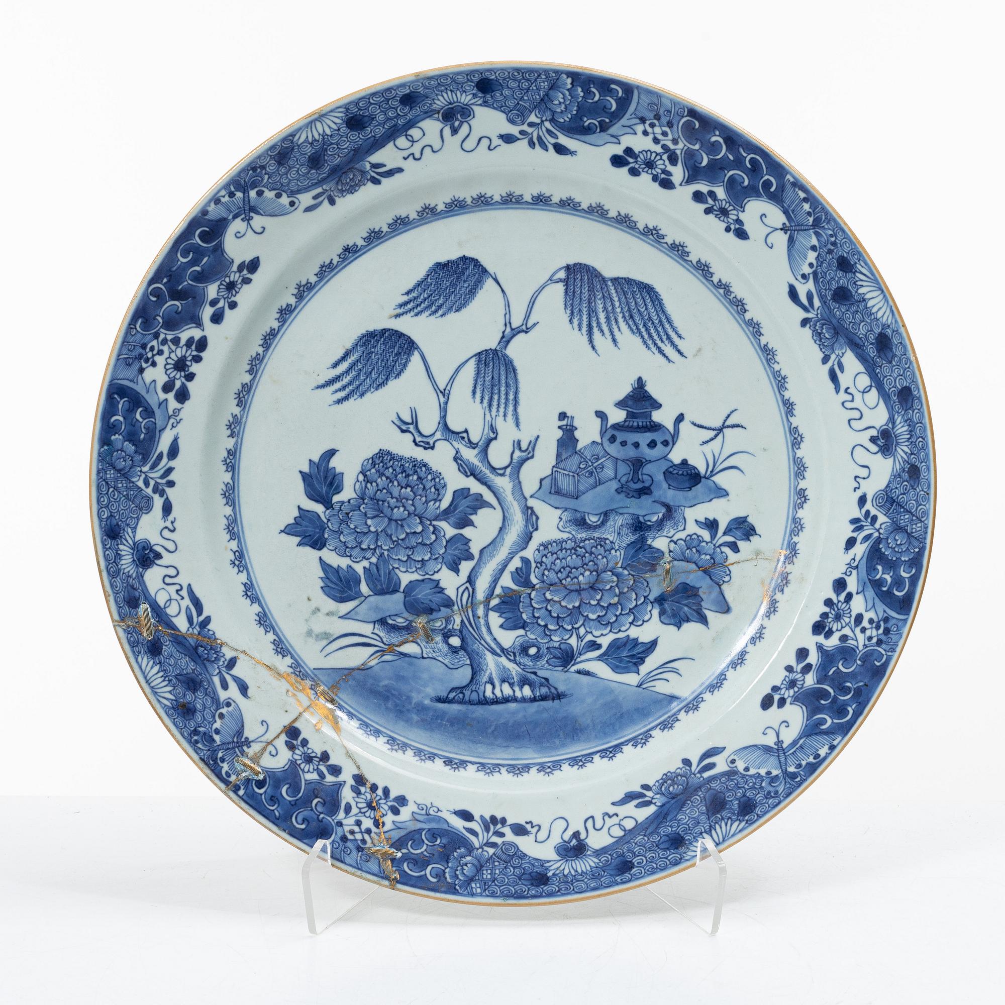 Fat, 4 st, porslin, Kina, Qingdynastin, 1700-tal.