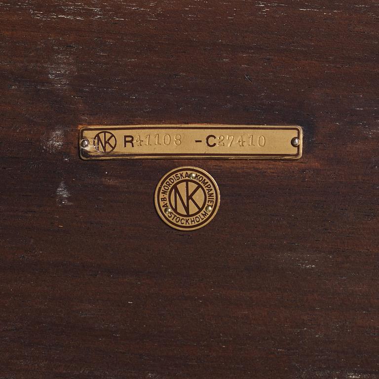 Axel Einar Hjorth, a set of three occasional palisander tables, "Caesar", ordered as a special commission, Nordiska Kompaniet, Sweden 1937.