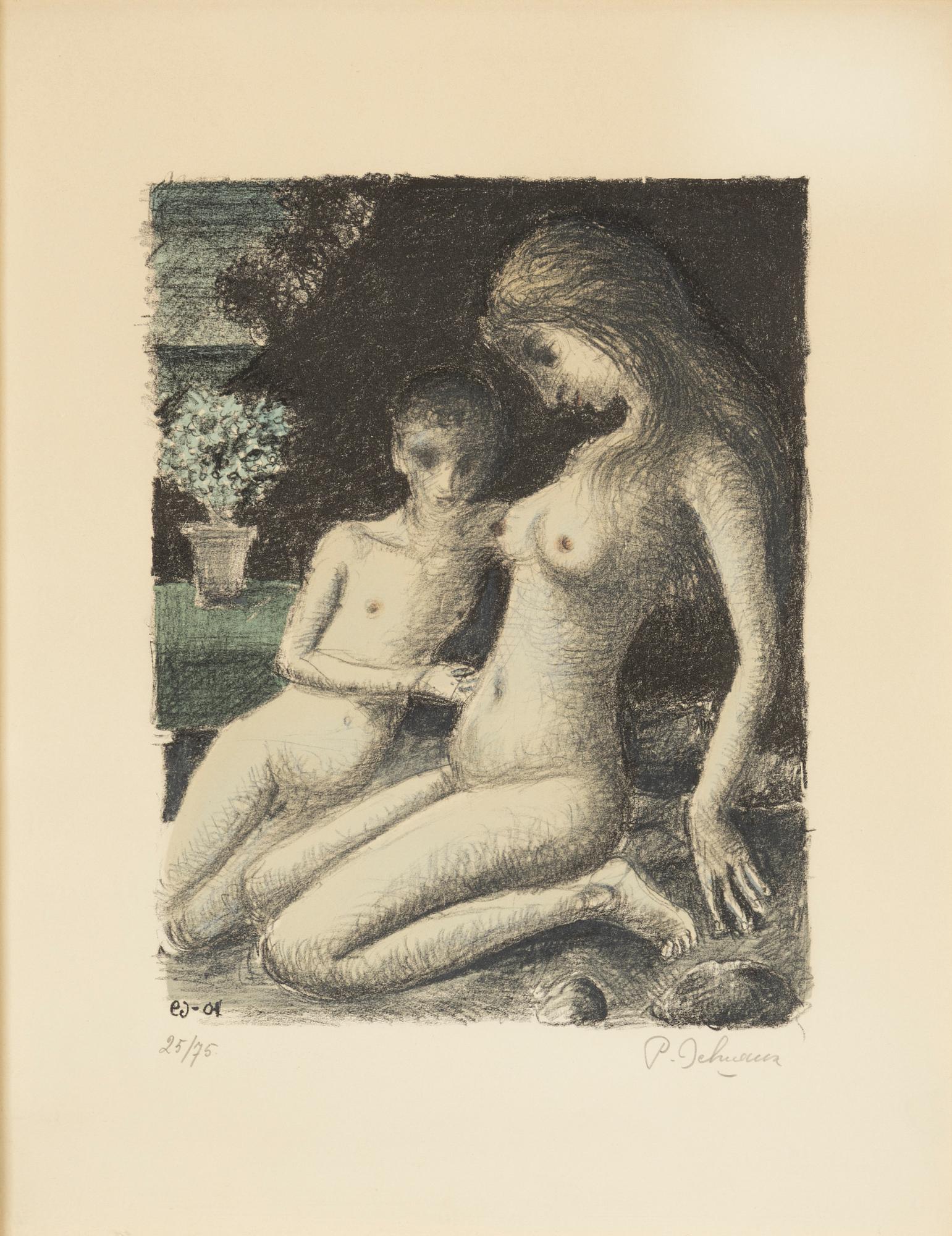 Paul Delvaux, öithograph in colours, signed 25/75.