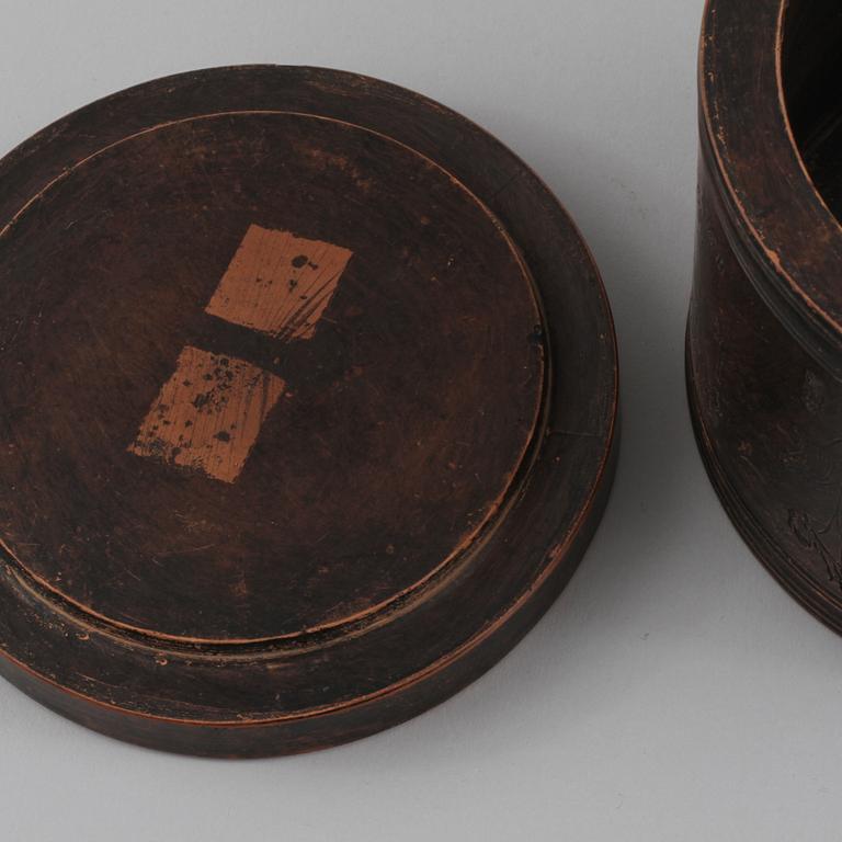 BURK med LOCK, stengods, Kina, troligen 1900-tal.