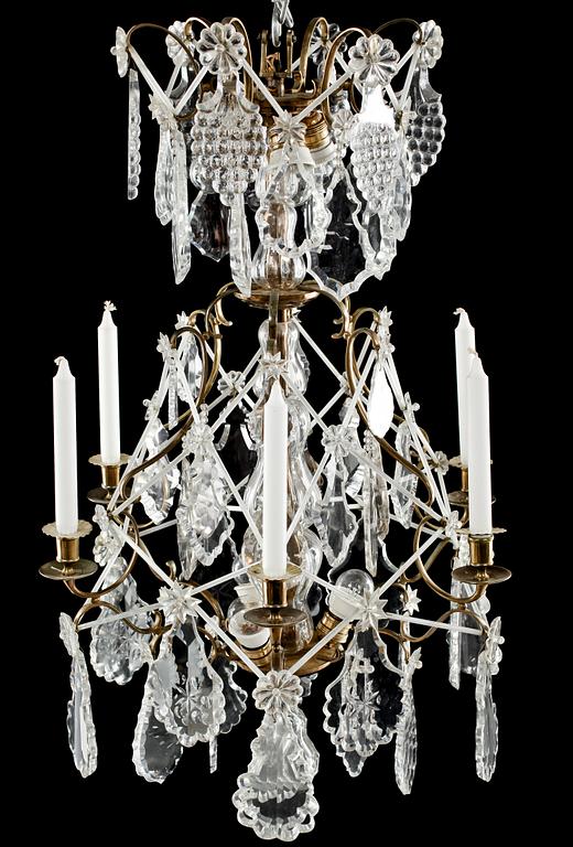 LJUSKRONA, rokokostil, 1900-talets mitt. Höjd ca 85 cm.