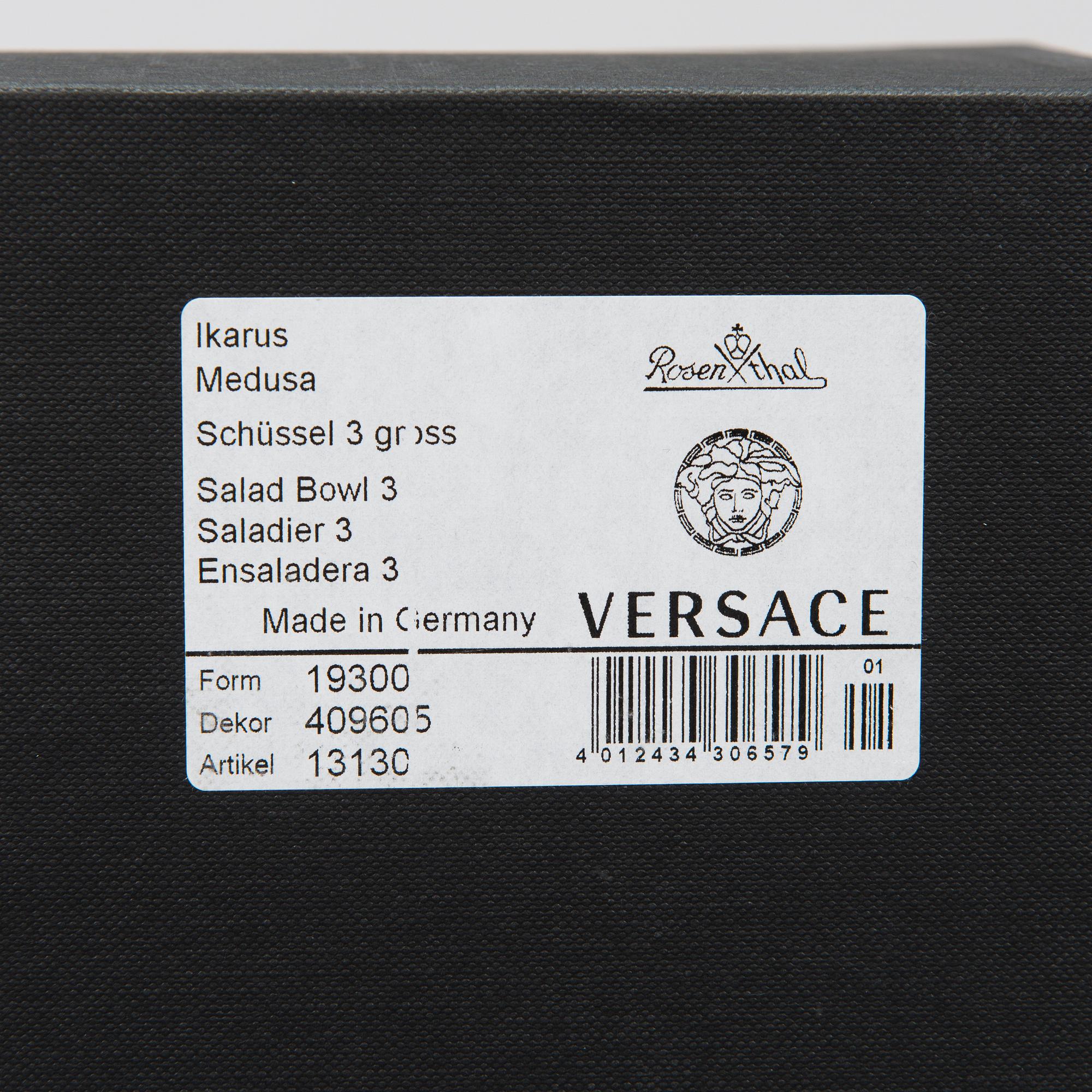 Versace, ruoka-astiasto, 27 osaa, posliini, "Medusa", Rosenthal, Studie-linie, Saksa.