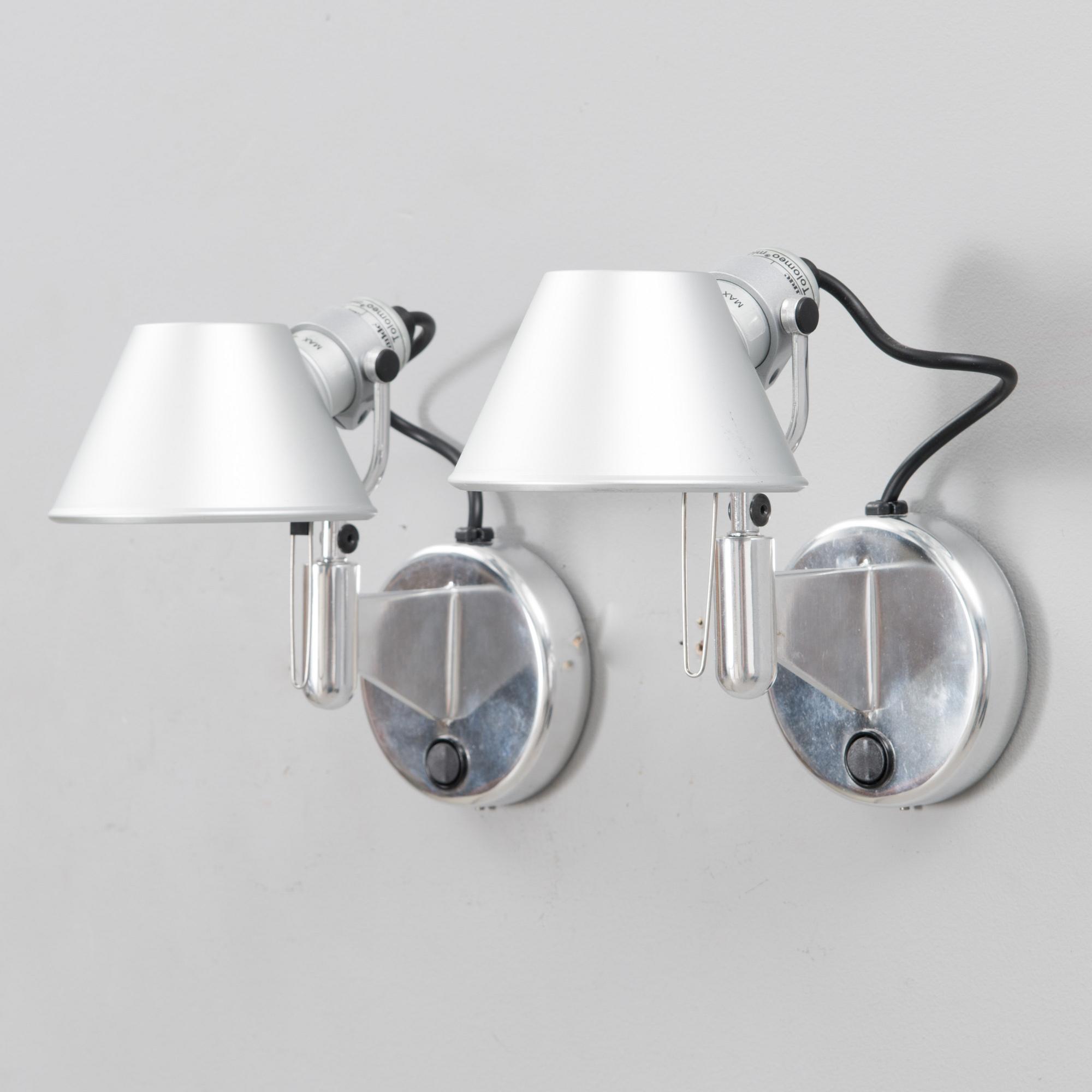 VÄGGLAMPOR, ett par, "Tolomeo Faretto" M. De Lucchi/ G. Fassina för Artemide, 2000-tal.