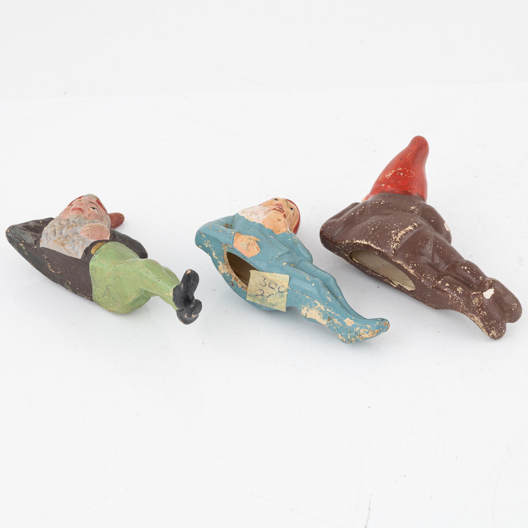 A group of fifteen gnomes, first half of the 20th Century.