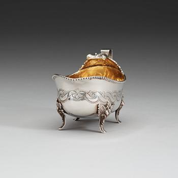 A Finnish 18th century parcel-gilt cream-jug, marks of Anders Hahnstedt, Uleåborg 1787.