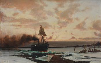 884. Berndt Lindholm, Ice chute.