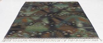Barbro Nilsson, a carpet, 'Tånga brun och grön', tapestry weave, c. 286 x 186 cm, signed AB MMF BN.