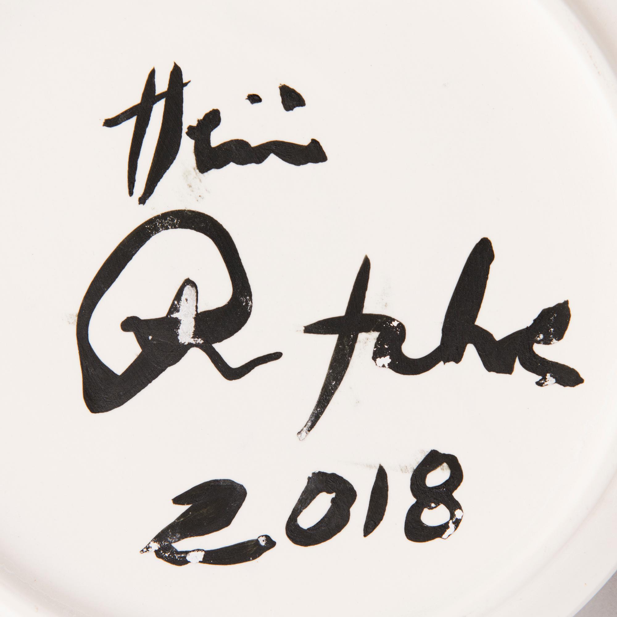 HEINI RIITAHUHTA, ask, porslin, "Bird box", signerad Heini Riitahuhta 2012/2018.