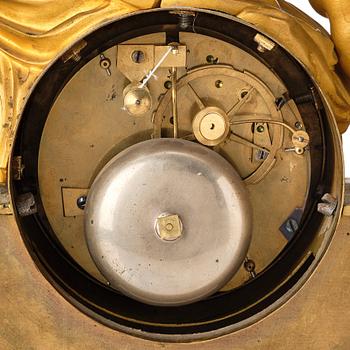 A French Empire mantel clock marked A. Lemoine Paris (1812-1822).